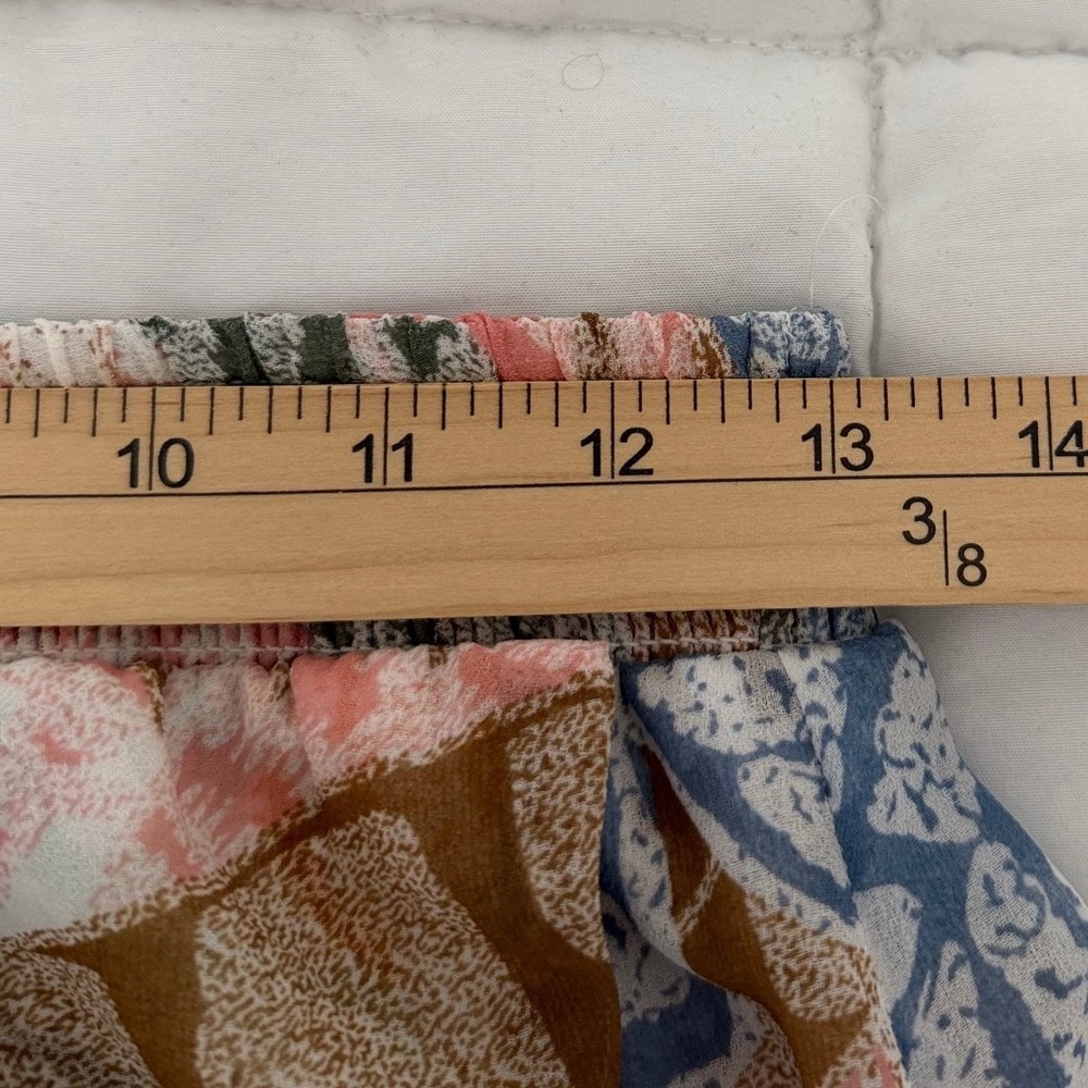 White House Black Market Floral High-Low Ruffle Midi Skirt Multicolor Size 2 - Picture 7 of 11